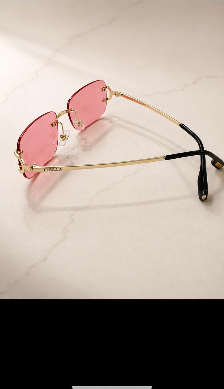 PN3 The Pink Pop side view showing gold PNELLA hardware