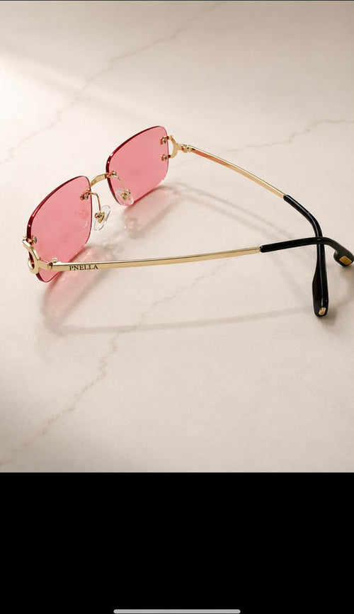 PN3 The Pink Pop side view showing gold PNELLA hardware