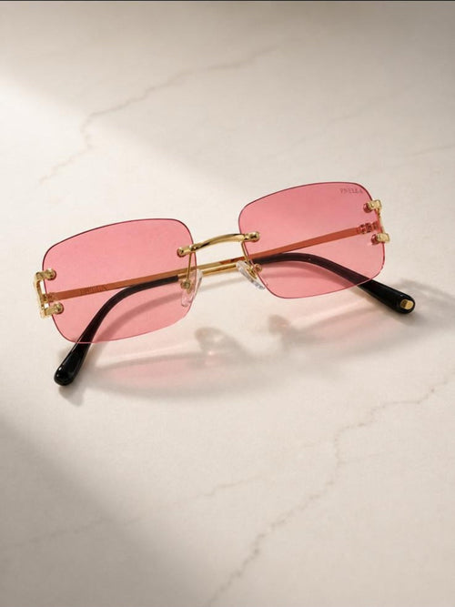 PN3 The Pink Pop pink rimless sunglasses by PNELLA